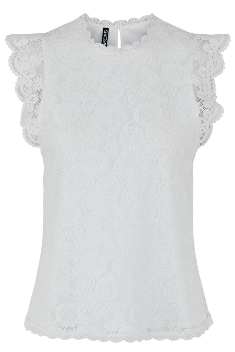 Pieces pcolline sl lace top noos bc